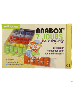 Kinderpillendoos anabox 7x5 rainbow  fr