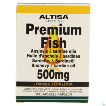 Altisa huile sardines-anchois 500mg    caps 100