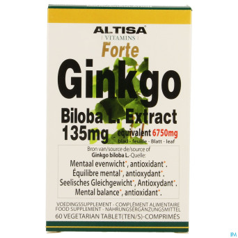 Altisa ginkgo biloba 135mg    comp  60