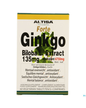 Altisa ginkgo biloba 135mg    comp  60