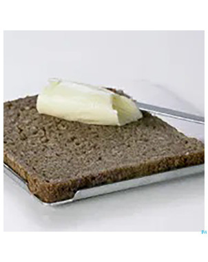 Planche tartiner design en inox 16 x 16 cm