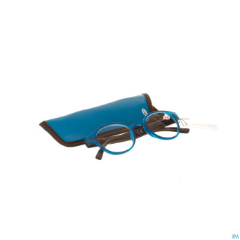 Pharmaglasses lunettes round +1.00 blue/black