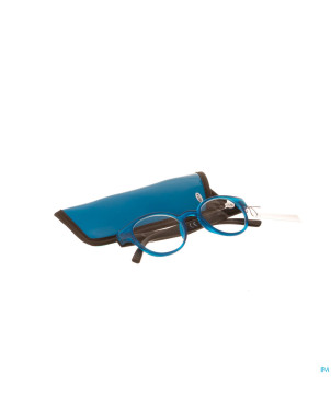 Pharmaglasses lunettes round +1.00 blue/black