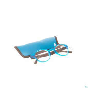 Pharmaglasses lunettes round +1.50 blue/black