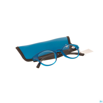 Pharmaglasses lunettes round +2.00 blue/black