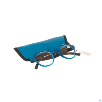 Pharmaglasses lunettes round +3.00 blue/black