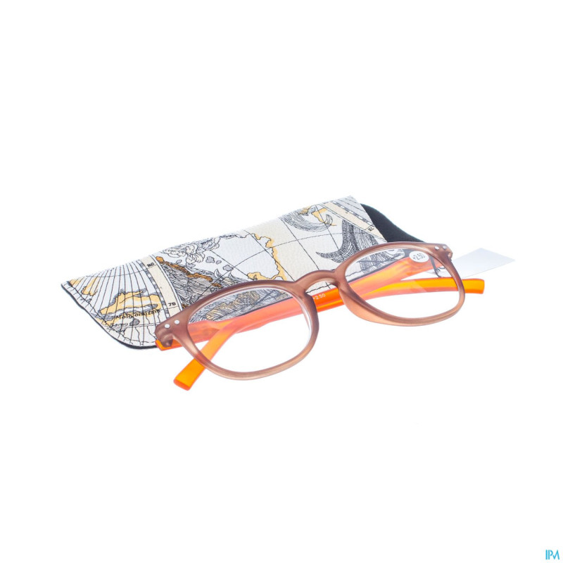 Pharmaglasses lunettes comp. +2.50 brown/orange