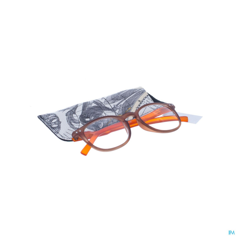 Pharmaglasses lunettes comp. +3.00 brown/orange
