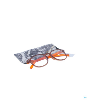 Pharmaglasses lunettes comp. +3.00 brown/orange