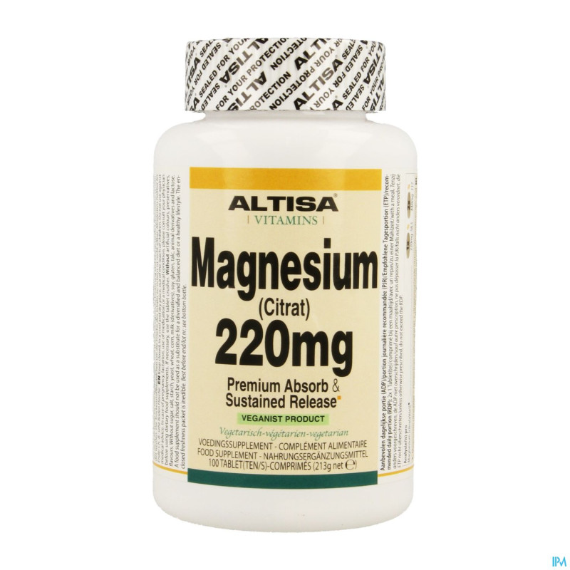Altisa magnesium citrate 220mg comp 100
