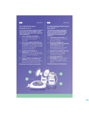 Lansinoh 2en1 tire-lait electrique double