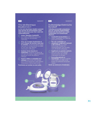 Lansinoh 2en1 tire-lait electrique double