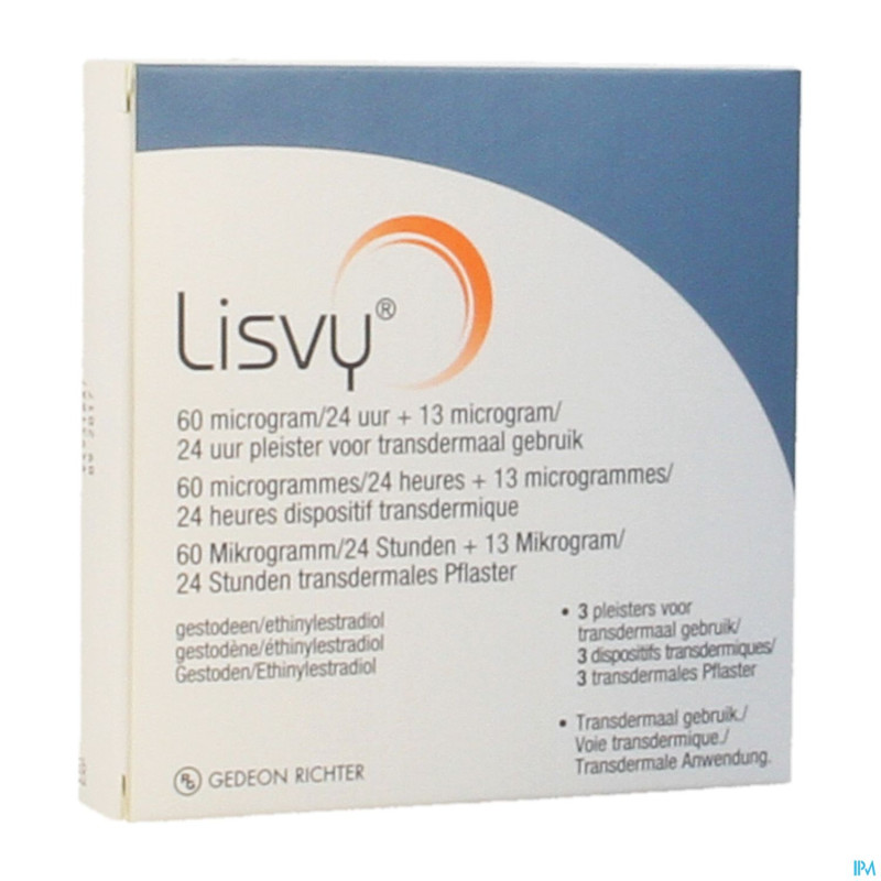 Lisvy 60mcg/24h+13mcg/24h dispositif transderm.1x3
