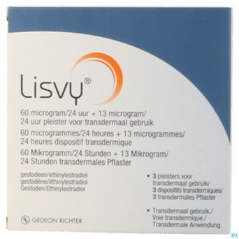 Lisvy 60mcg/24h+13mcg/24h dispositif transderm.1x3