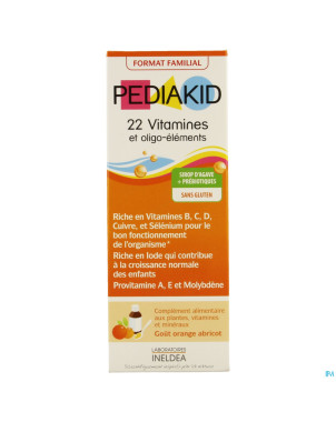Pediakid 22 vitamines oligo element. sol buv 250ml