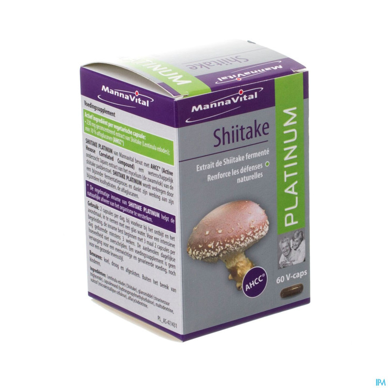 Mannavital shiitake platinum    v-caps  60