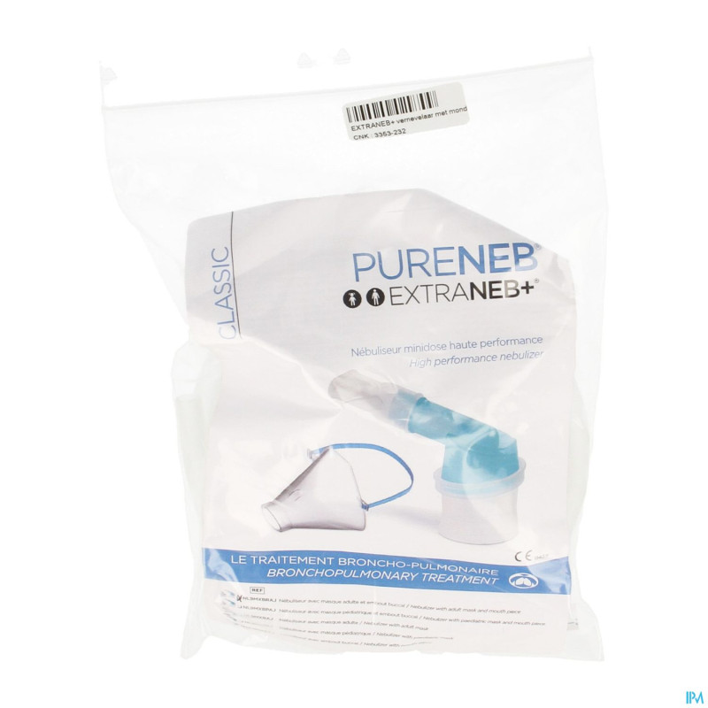 Extraneb nebuliseur+embout buccal+masque adulte