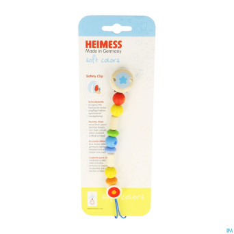 Heimess attache sucette bois arc de ciel    736840