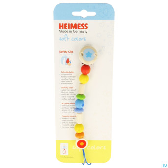 Heimess attache sucette bois arc de ciel    736840