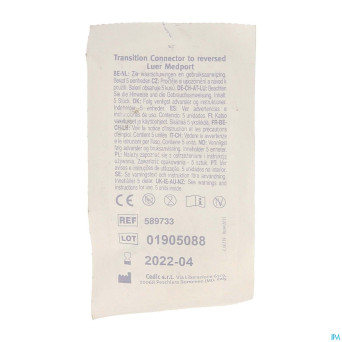 Connecteur transition sonde luer