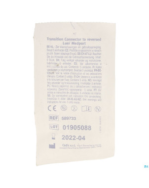 Connecteur transition sonde luer