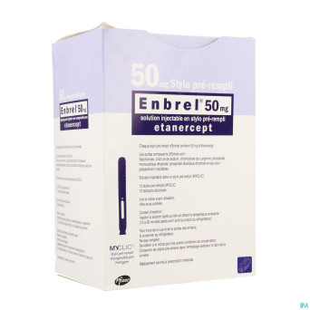 Enbrel 50mg sol inj stylo prerempli 12 x 1ml