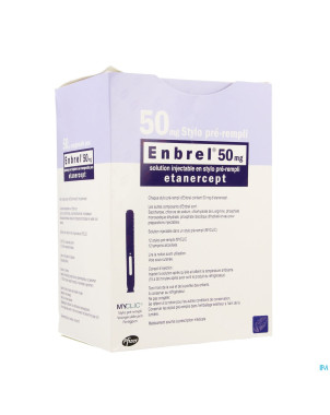 Enbrel 50mg sol inj stylo prerempli 12 x 1ml
