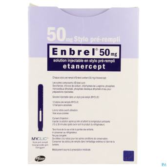 Enbrel 50mg sol inj stylo prerempli 12 x 1ml