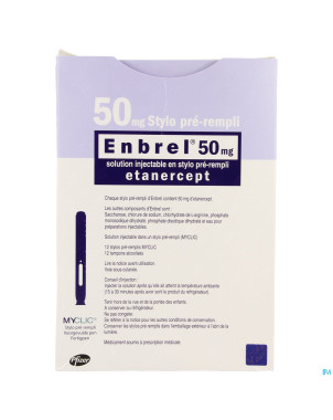 Enbrel 50mg sol inj stylo prerempli 12 x 1ml