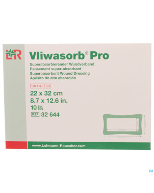 Vliwasorb pro pansement    22x32cm 10 32644