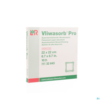 Vliwasorb pro pansement    22x22cm 10 32643