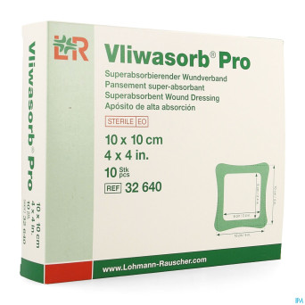 Vliwasorb pro pansement    10x10cm 10 32640