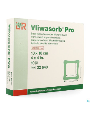 Vliwasorb pro pansement    10x10cm 10 32640