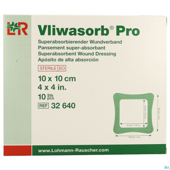 Vliwasorb pro pansement    10x10cm 10 32640