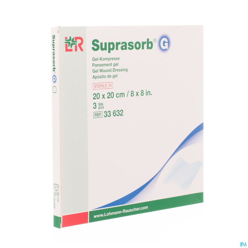 Suprasorb g compresse new    20x 20cm   3 33632