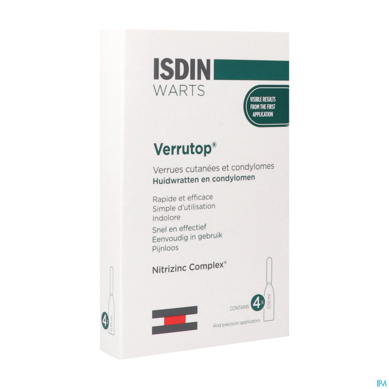 Isdin verrutop warts solution    amp 4x0,1ml