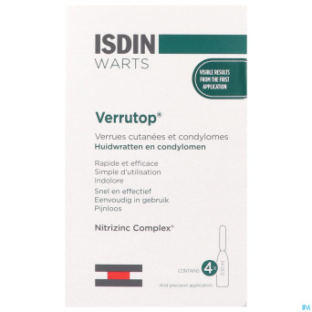 Isdin verrutop warts solution    amp 4x0,1ml