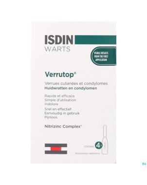 Isdin verrutop warts solution    amp 4x0,1ml