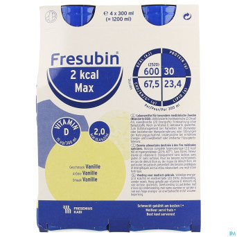 Fresubin 2kcal drink max vanille    fl 4x300ml