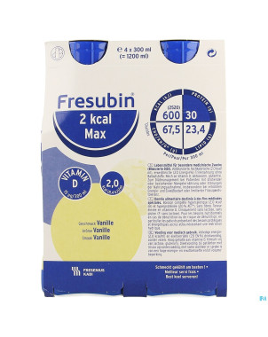 Fresubin 2kcal drink max vanille    fl 4x300ml