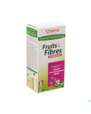 Ortis fruits & fibres action douce    stick 12x10g