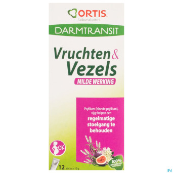 Ortis fruits & fibres action douce    stick 12x10g