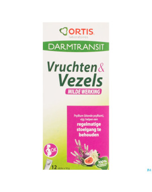 Ortis fruits & fibres action douce    stick 12x10g