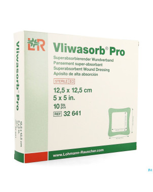 Vliwasorb pro pansement   12,5x12,5cm 10 32641
