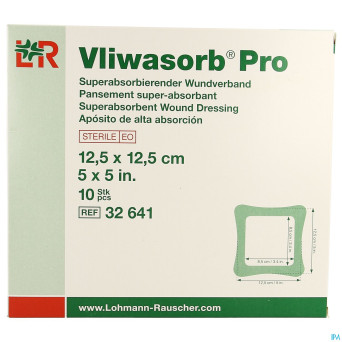 Vliwasorb pro pansement   12,5x12,5cm 10 32641
