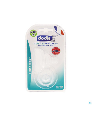 Dodie tetine plate col large sil. debit 5 +18m