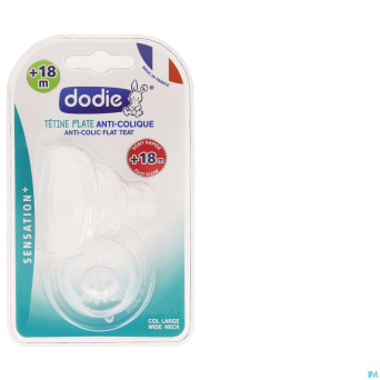 Dodie tetine plate col large sil. debit 5 +18m