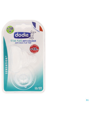 Dodie tetine plate col large sil. debit 5 +18m