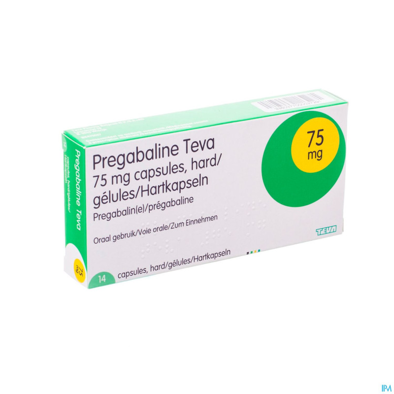 Pregabaline teva  75mg caps dur  14 x  75mg