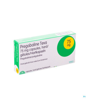 Pregabaline teva  75mg caps dur  14 x  75mg